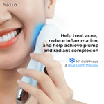 Halio Multi-task Cleansing & Massaging Device - Help treat acne, reduce inflammation, and help achieve plump and radiant complexion - 16°C Cold Mode & Blue Light Therapy