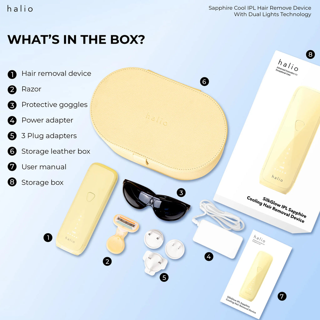 Halio SilkGlow IPL Sapphire Cooling Hair Removal Device
