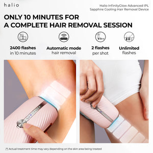 Halio InfinityGlow Advanced IPL Sapphire Cooling Hair Removal Device