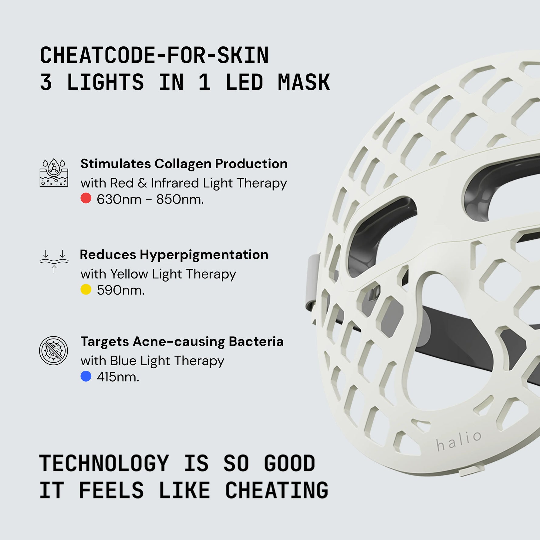 Halio PureGlow Ultralite Silicone LED Face Mask – Halio Sonic Halio PureGlow Ultralite Silicone LED Face Mask – Halio Sonic