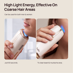 Halio IPL device used on face and underarm. High Light Energy, Effective On Coarse Hair Areas.