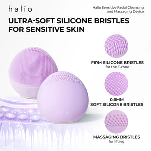 ULTRA-SOFT SILICONE BRISLTES FOR SENSITIVE SKIN - FIRM SILICONE BRISTLES - for the T-zone - 0.6MM SOFT SILICONE BRISTLES - MASSAGING BRISTLES - for lifting