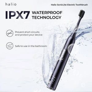 Halio SonicLite Electric Toothbrush - IPX7 waterproof technology - Prevent short circuits and protect your device - Safe to use in the bathroom