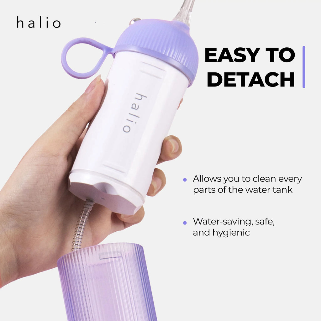 Halio UltraClean Oral Irrigator - Easy to detach - Allows you to clean every part of the water tank - Water-saving, safe, and hygienic