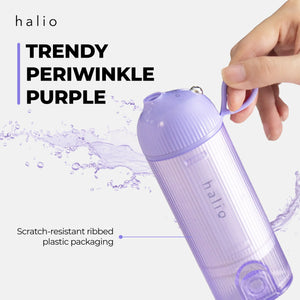 Halio UltraClean Oral Irrigator - Trendy Periwinkle Purple - Scratch-resistant ribbed plastic packaging