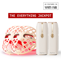 The everything jackpot - 2x Halio PureGlow Ultralite Silicone LED Face Mask and 2x Halio InfinityGlow