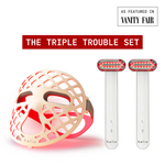 The triple trouble set - Halio PureGlow Ultralite Silicone LED Face Mask and 2x Halio Red Light Therapy Device