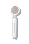 Halio Beautifying Shower Head with round filter face and white handle with water-level window
